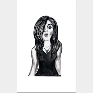 Black & White Beauty - Ink Illustration Posters and Art